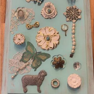 Decorative Wall Art with Embellishments